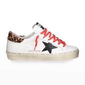 Hi Star Golden Goose Sneakers (Size 38) - Black Python Star with Leopard Heel